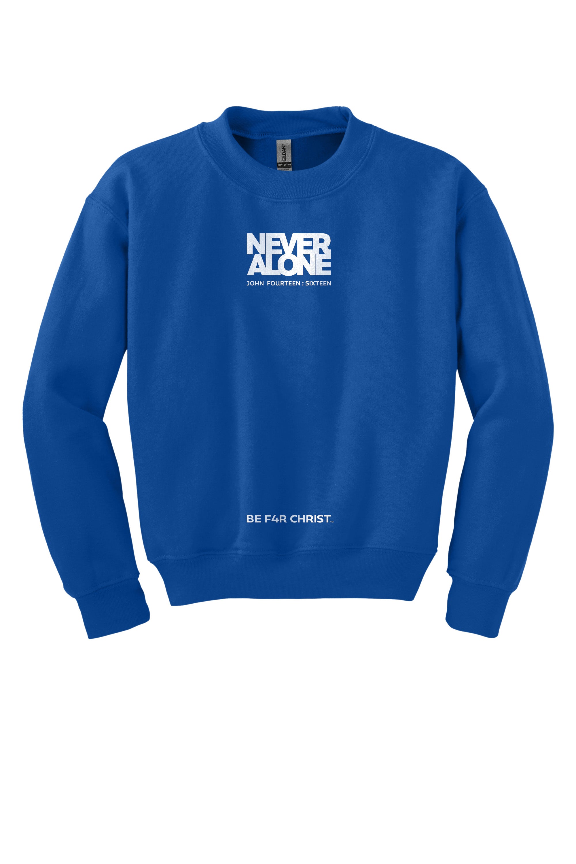 Never Alone 1 Youth Crewneck