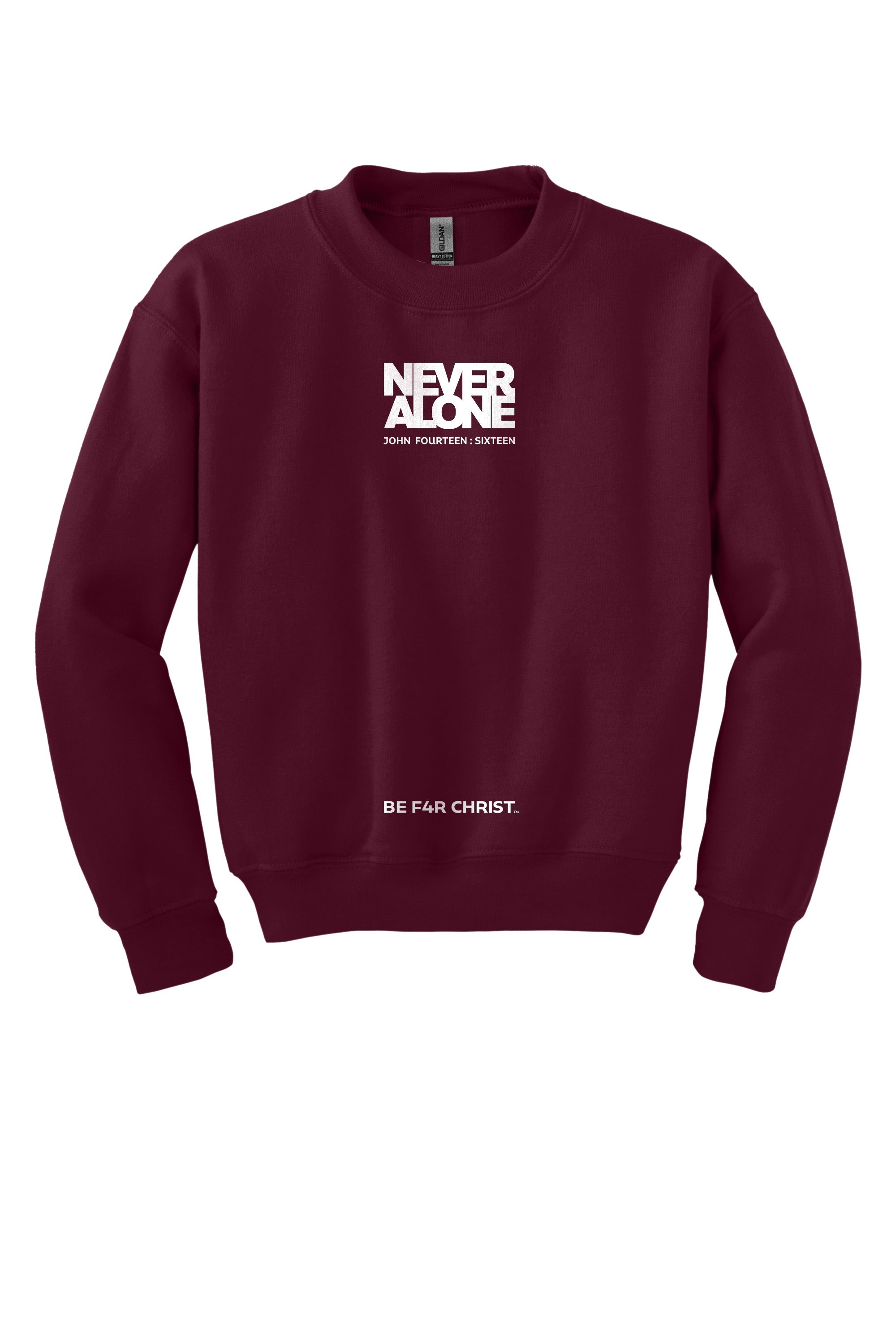 Never Alone 1 Youth Crewneck