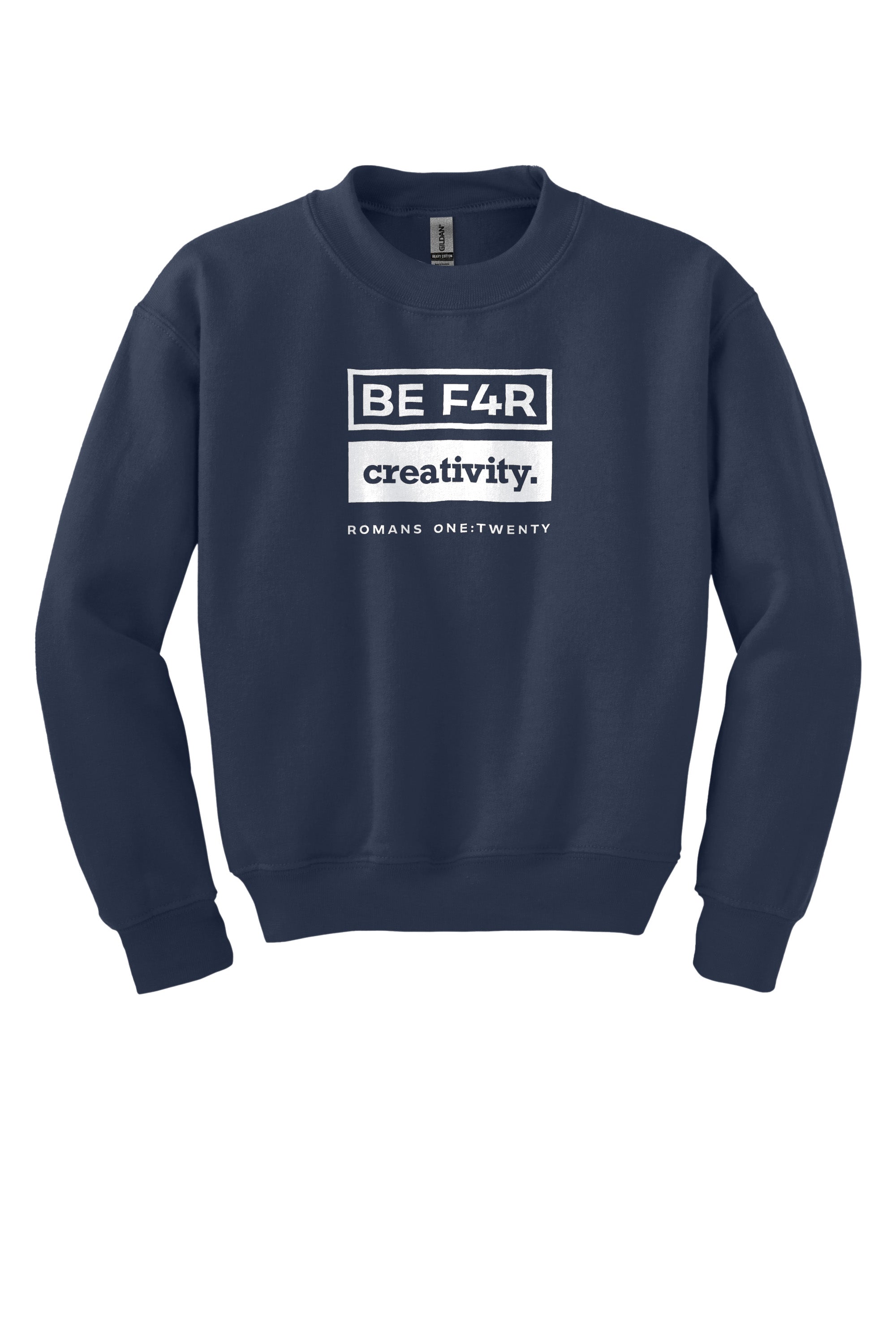 BE F4R Creativity 3 Youth Crewneck