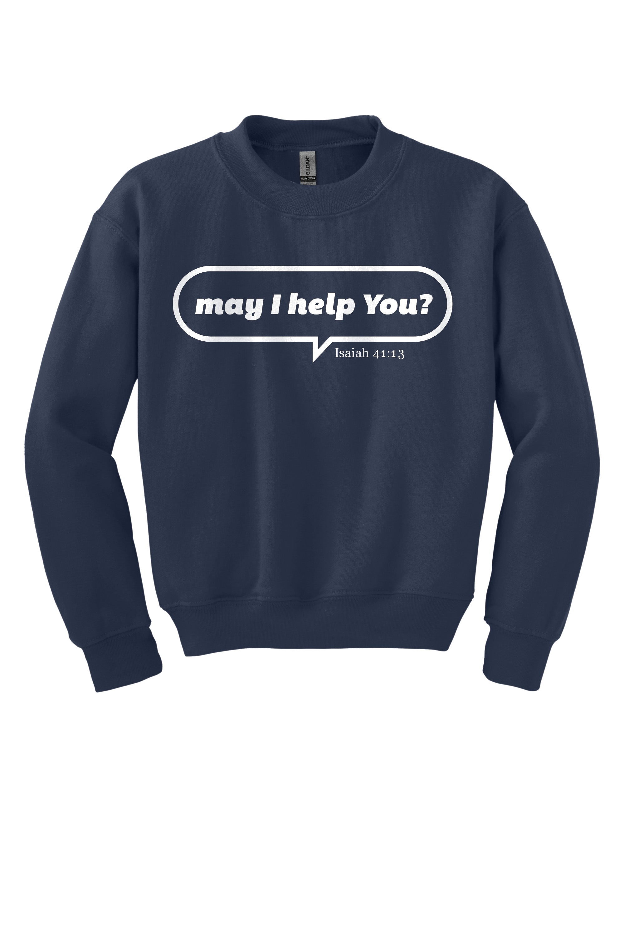 May I Help You Youth Crewneck