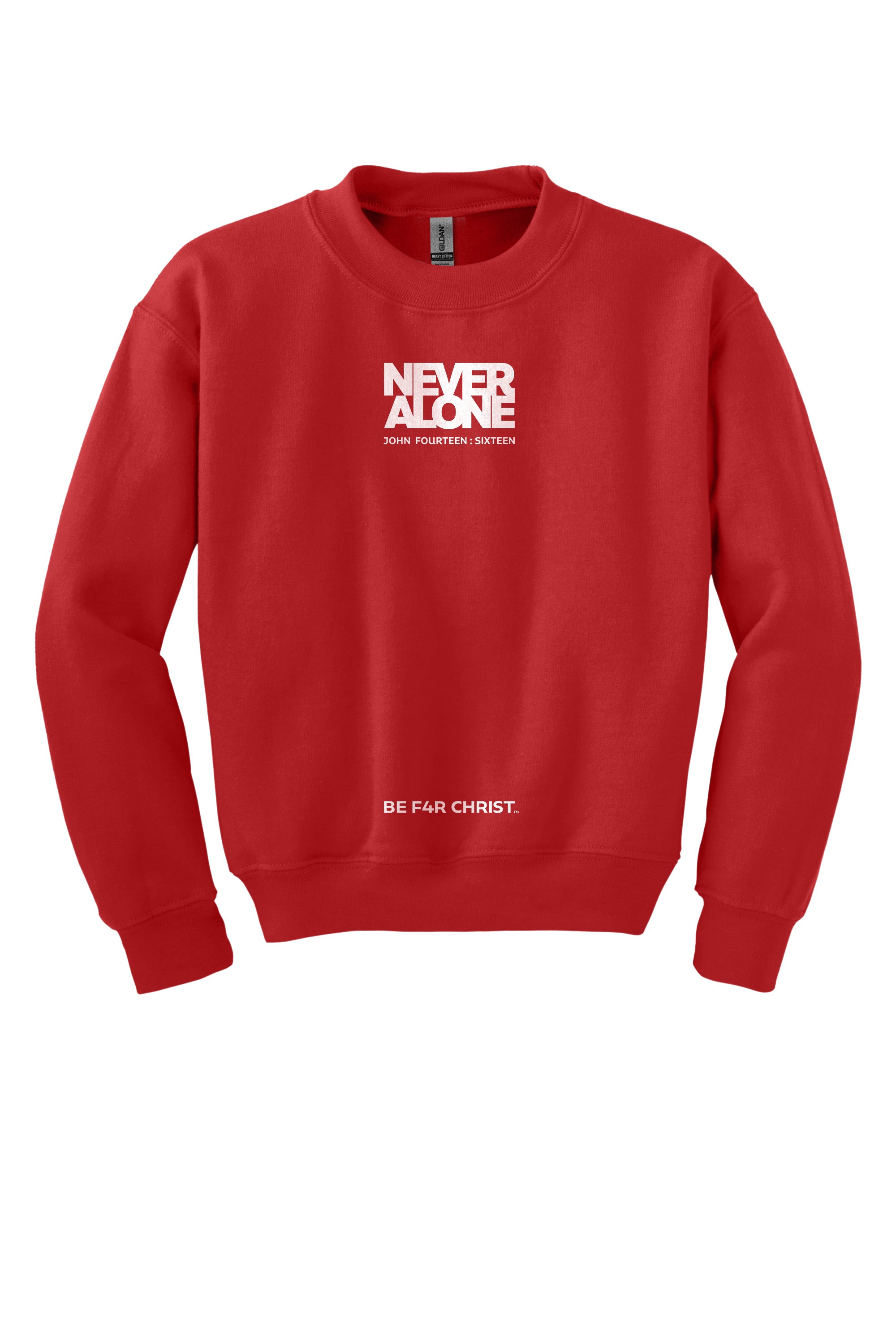 Never Alone 1 Youth Crewneck