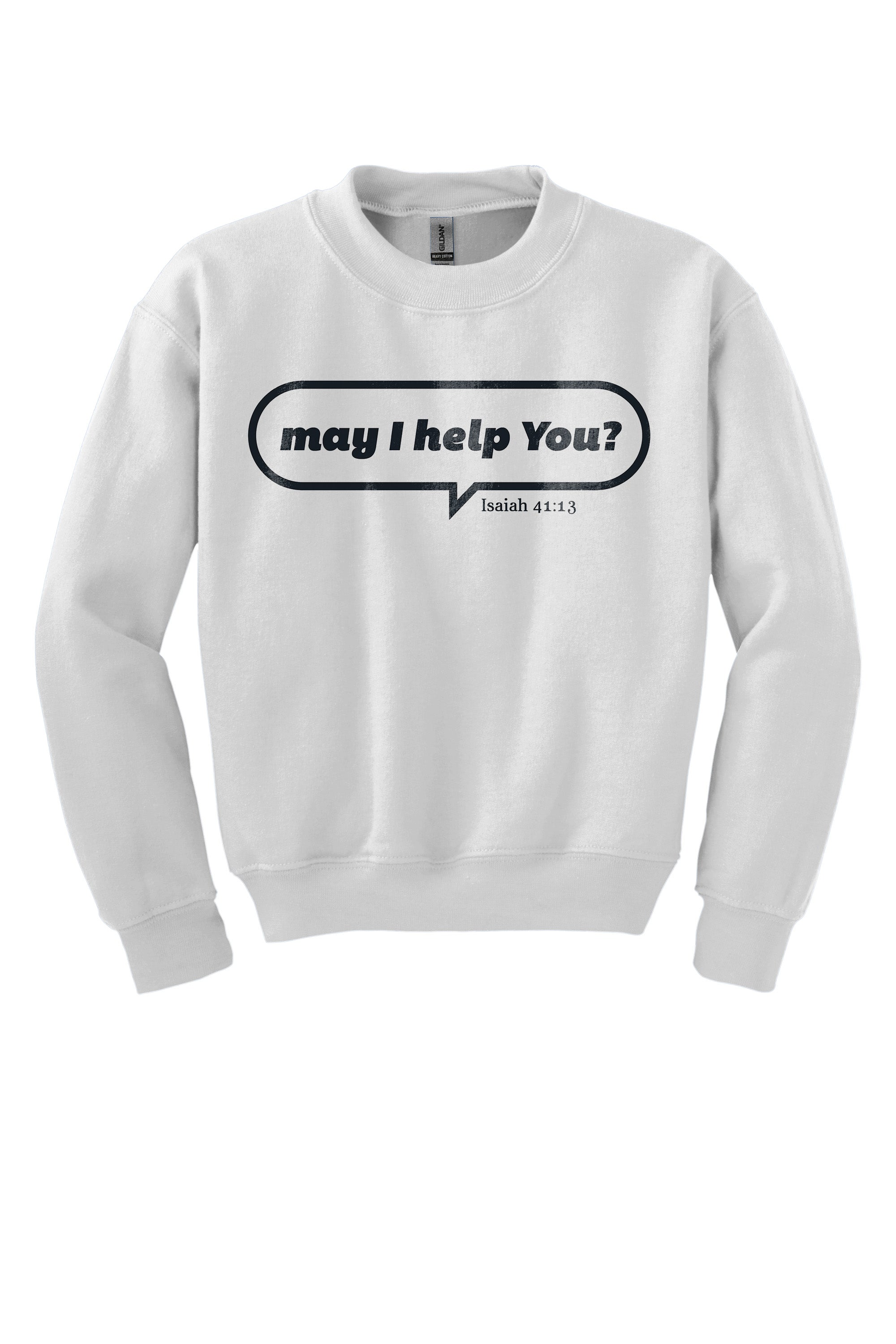 May I Help You Youth Crewneck