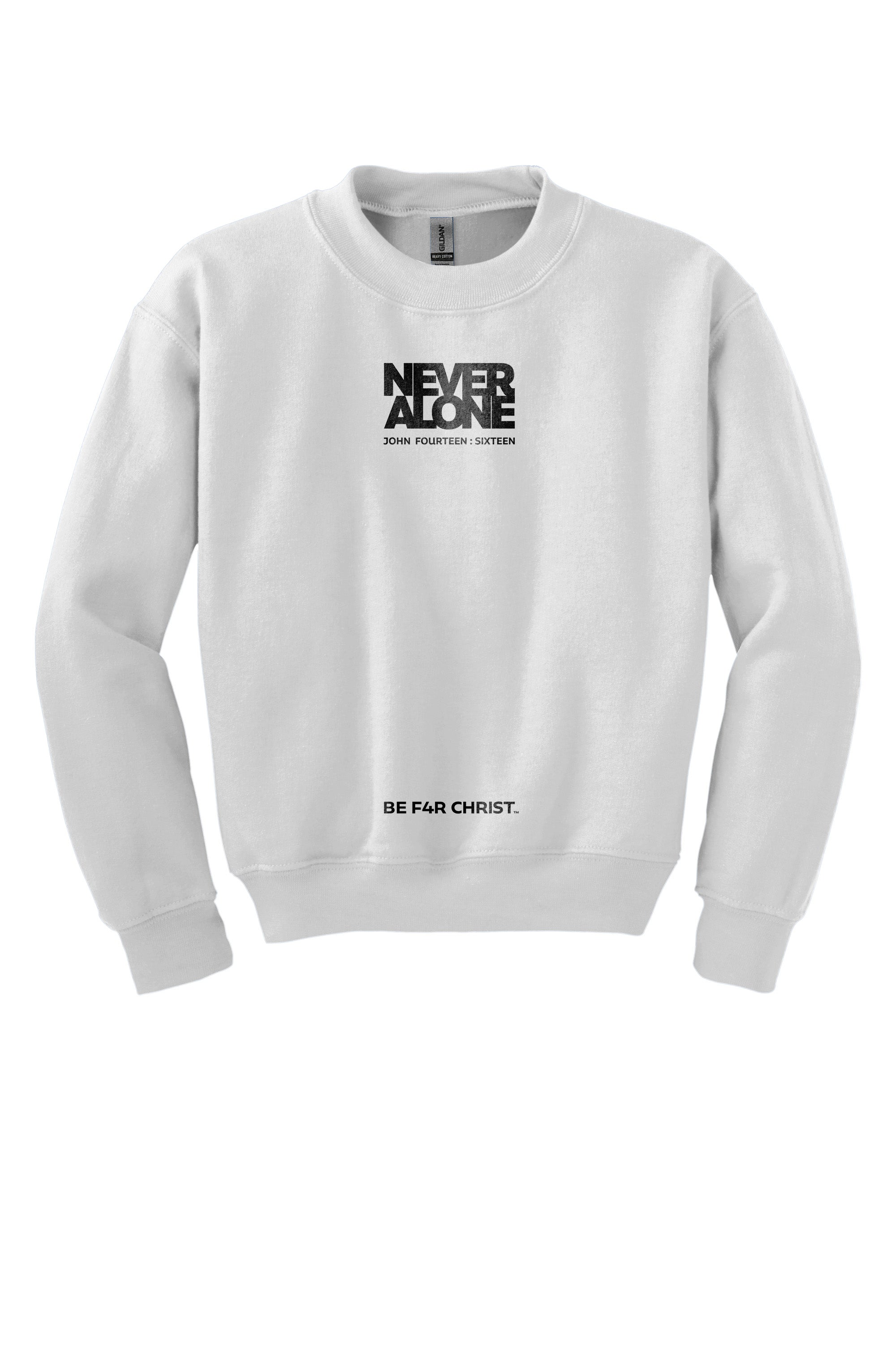 Never Alone 1 Youth Crewneck