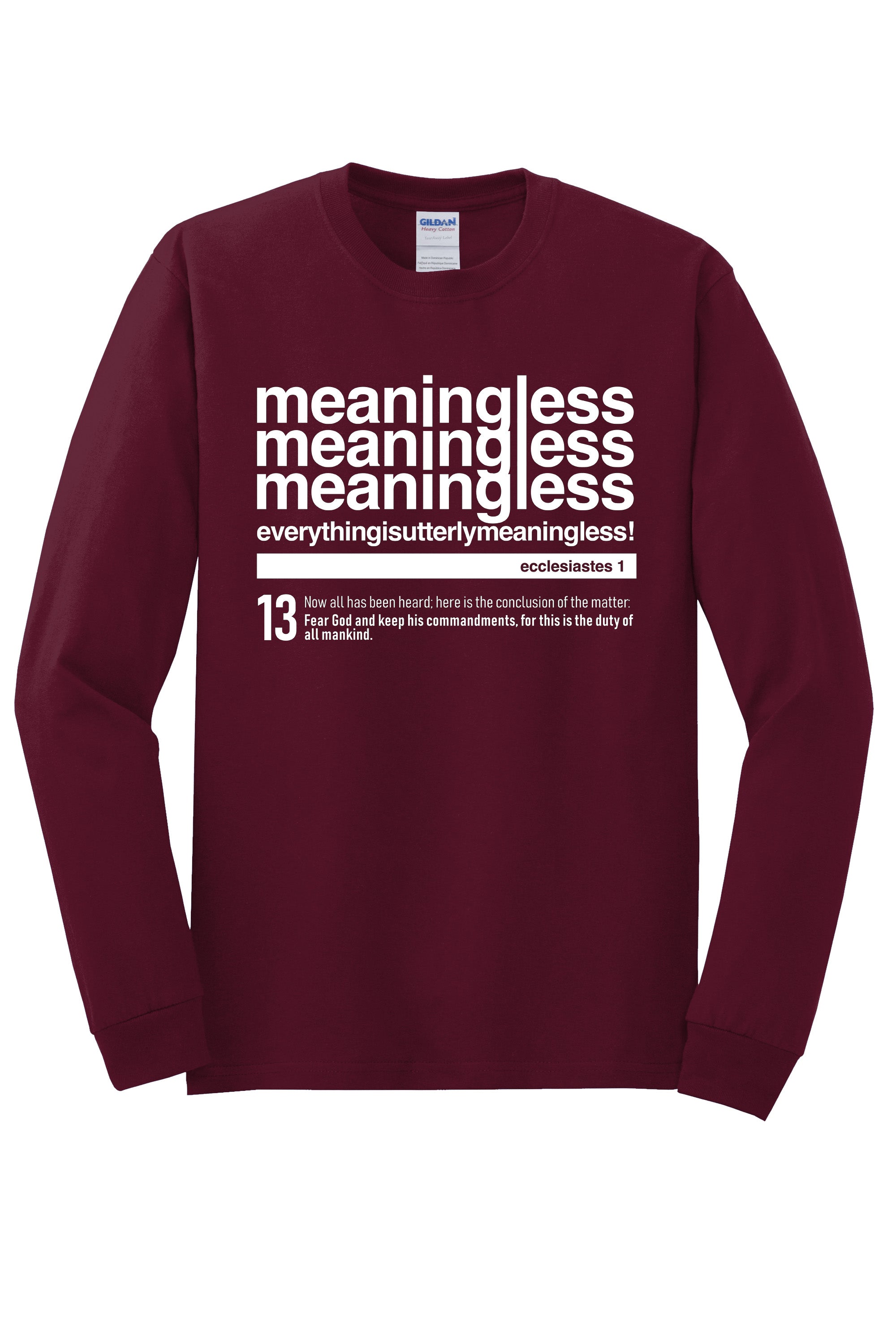 Meaningless 3 Unisex Durable Long Sleeve