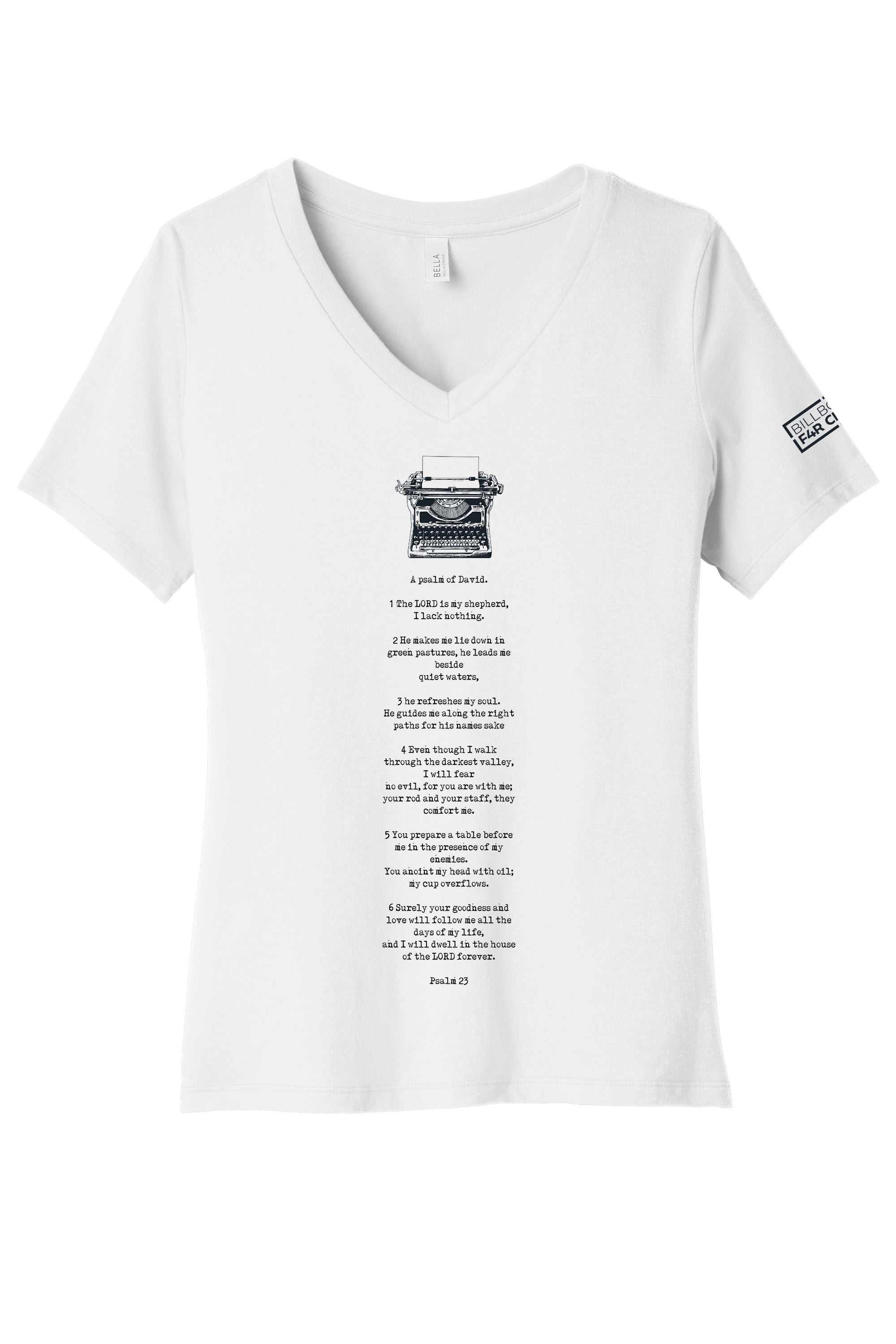 Psalm 23 Women's V-Neck